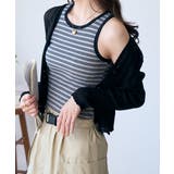 透かしランダムリブVネックショートカーディガン | Ada. | 詳細画像38 