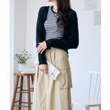 透かしランダムリブVネックショートカーディガン | Ada. | 詳細画像39 