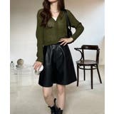 透かしランダムリブVネックショートカーディガン | Ada. | 詳細画像55 