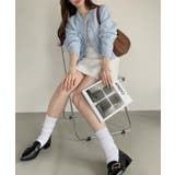 ゴールドボタンツイード風ニットカーディガン | Ada. | 詳細画像21