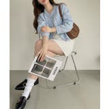 ゴールドボタンツイード風ニットカーディガン | Ada. | 詳細画像22