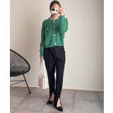 ゴールドボタンツイード風ニットカーディガン | Ada. | 詳細画像34