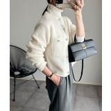 ゴールドボタンツイード風ニットカーディガン | Ada. | 詳細画像44