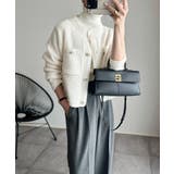 ゴールドボタンツイード風ニットカーディガン | Ada. | 詳細画像45