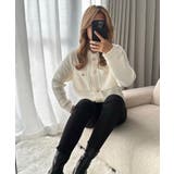 ゴールドボタンツイード風ニットカーディガン | Ada. | 詳細画像48