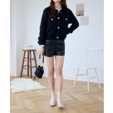 ゴールドボタンツイード風ニットカーディガン | Ada. | 詳細画像61