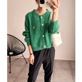 ゴールドボタンツイード風ニットカーディガン | Ada. | 詳細画像63