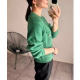 ゴールドボタンツイード風ニットカーディガン | Ada. | 詳細画像64