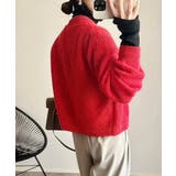 ゴールドボタンツイード風ニットカーディガン | Ada. | 詳細画像75