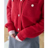 ゴールドボタンツイード風ニットカーディガン | Ada. | 詳細画像85