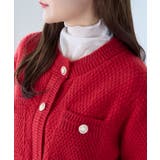 ゴールドボタンツイード風ニットカーディガン | Ada. | 詳細画像86