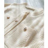 ゴールドボタンツイード風ニットカーディガン | Ada. | 詳細画像91