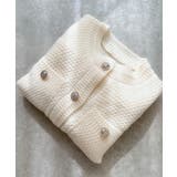 ゴールドボタンツイード風ニットカーディガン | Ada. | 詳細画像92