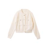 ゴールドボタンツイード風ニットカーディガン | Ada. | 詳細画像93