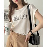 表面感素材 フレンチスリーブ ブラウス Tシャツ | Eclat one | 詳細画像1