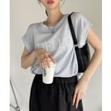 表面感素材 フレンチスリーブ ブラウス Tシャツ | Eclat one | 詳細画像14