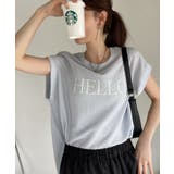表面感素材 フレンチスリーブ ブラウス Tシャツ | Eclat one | 詳細画像15