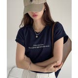 レタリングプリント フレンチスリーブ カットソー | Eclat one | 詳細画像23 