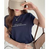 レタリングプリント フレンチスリーブ カットソー | Eclat one | 詳細画像25 
