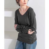 チャコール | n'OrLABELシンプルVネックゆるっとロンT | osharewalker