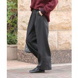 ブラック | n'OrLABELタックワイドスラックス  | osharewalker