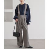 グレー | n'OrLABELサスペンダー付きスラックス | osharewalker