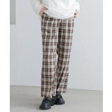 ベージュ | n'OrLABELストレートチェックパンツ  | osharewalker