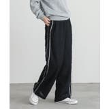 ブラック | n'OrLABELサイドラインシャギージャカードパンツ | osharewalker