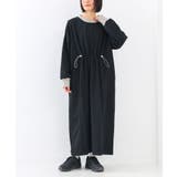 ブラック | n'OrLABELミニ裏毛ドロストワンピース | osharewalker