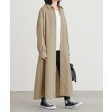 ベージュ | n'OrLABEL袖ギャザーシャツワンピース | osharewalker