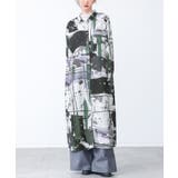 グレー | kOhAKUアート柄シャツワンピース | osharewalker