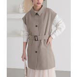 グレージュ | n'OrLABELベルト付きジレ | osharewalker