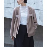 ベージュ | kOhAKU異素材ドッキングノーカラージャケット | osharewalker