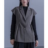 グレー | kOhAKUシアー切替テーラードジレ | osharewalker