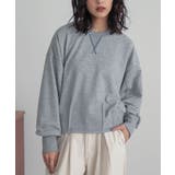 杢グレー | n'OrLABELバックジップ配色ステッチスウェット | osharewalker