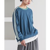 ブルー系１ | n'OrLABELラインテープ裏毛スウェット | osharewalker