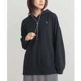 ブラック | n'OrLABELロゴ刺繍デザインフーディー  | osharewalker