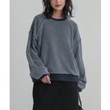 ネイビー | n'OrLABELラメチュールスウェット | osharewalker