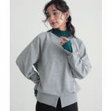 杢グレー | n'OrLABELフェイクレイヤードデザインスウェット  | osharewalker