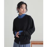 ブラック | n'OrLABELフェイクレイヤードデザインスウェット  | osharewalker