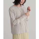 グレージュ | n'OrLABEL袖シアー切替カットソー | osharewalker