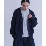ネイビー | MDR畦編みVネックカーデ | osharewalker