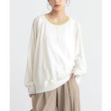 アイボリー | n'OrLABELラグランシアー配色ニット | osharewalker