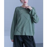 グリーン | kOhAKUランダムラインニット | osharewalker