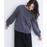 ネイビー | somari imaginationフラワーモチーフスウェット | osharewalker