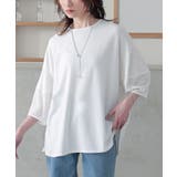 ホワイト | n'OrLABEL七分袖レースランタンカットソー | osharewalker