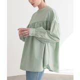 ライトグリーン | n'OrLABELギャザープルオーバーブラウス | osharewalker