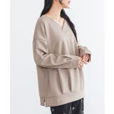 モカ | n'OrLABEL前後Vネックダンボールスウェット  | osharewalker