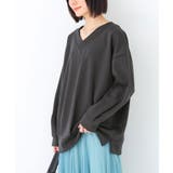チャコール | n'OrLABEL前後Vネックダンボールスウェット  | osharewalker