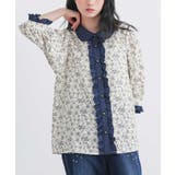 アイボリー | somari imagination花柄配色ブラウス | osharewalker